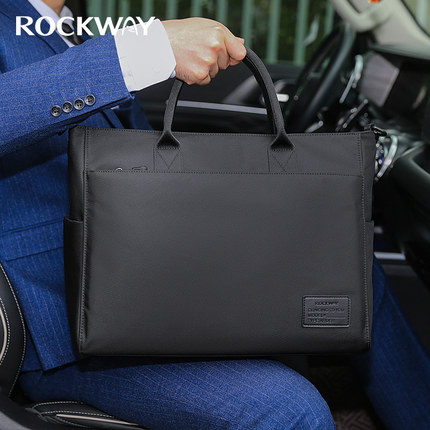ROCKWAY/岩途高档电脑包男士公文包笔记本拉杆箱包手提会议商务包
