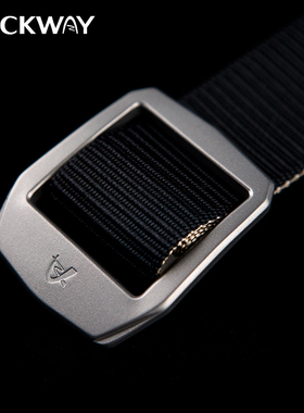 岩途纯钛合金战术腰带男款裤带休闲户外男士尼龙帆布编织皮带速干