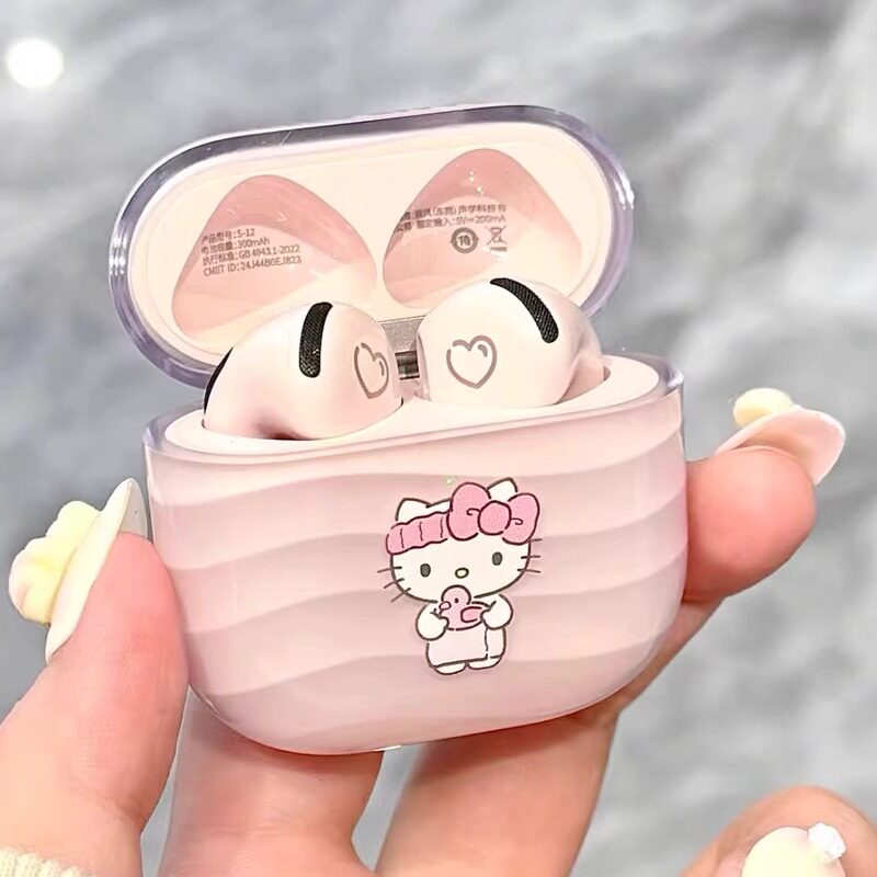 三丽鸥蓝牙耳机凯蒂猫运动降噪2026新款女生礼物高颜值S12帕恰狗