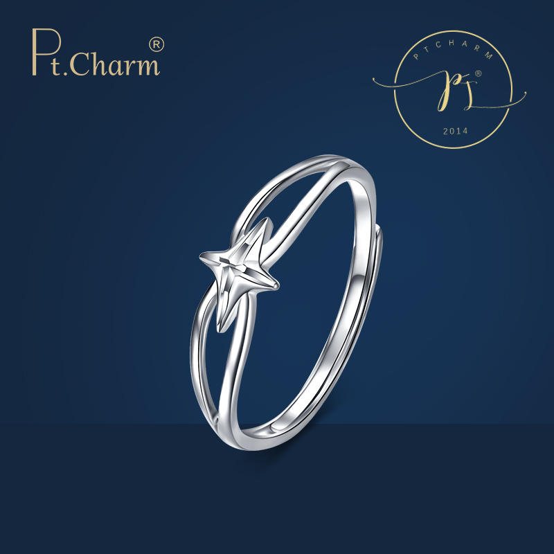 铂金戒指Pt．Charm星空活口戒