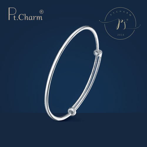 pt．charm铂金手镯女士活口白金