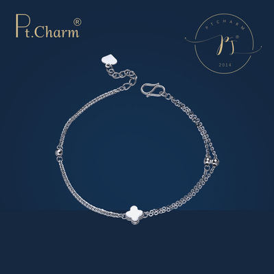 四叶草铂金手链Pt．Charm正品