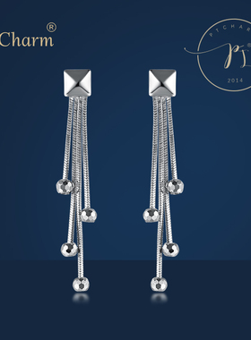 Pt.Charm 铂金耳钉白金耳环pt950耳线女士款耳饰正品耳坠耳圈耳扣