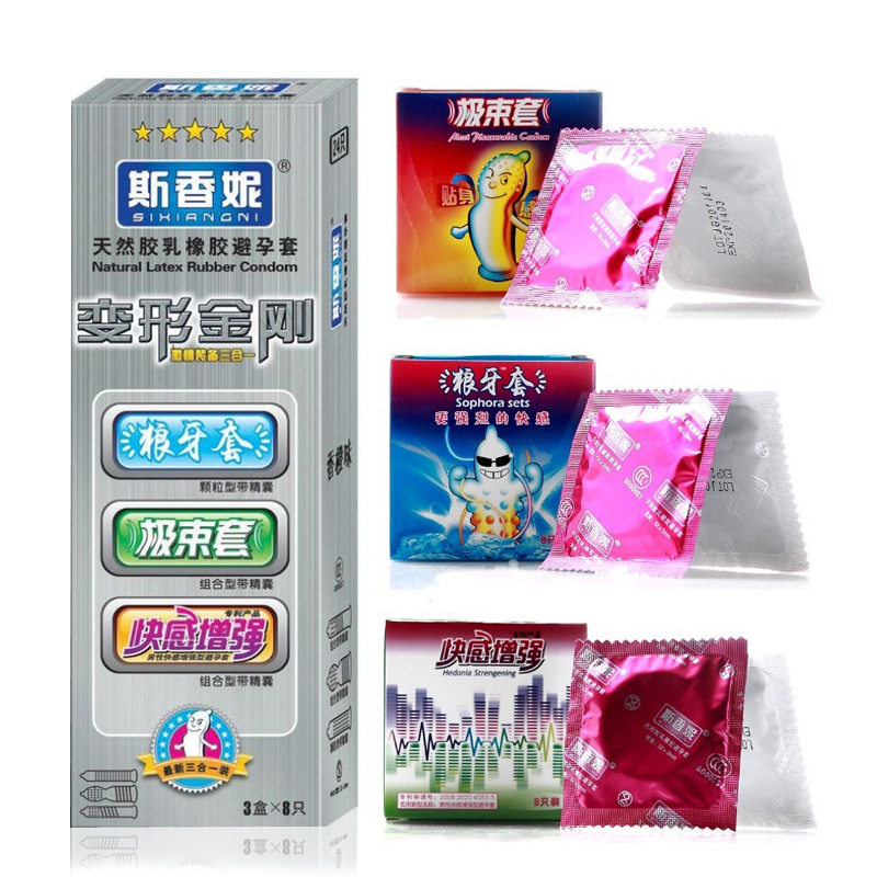 斯香妮变形金刚避孕套 狼牙套快感套三合一24只装