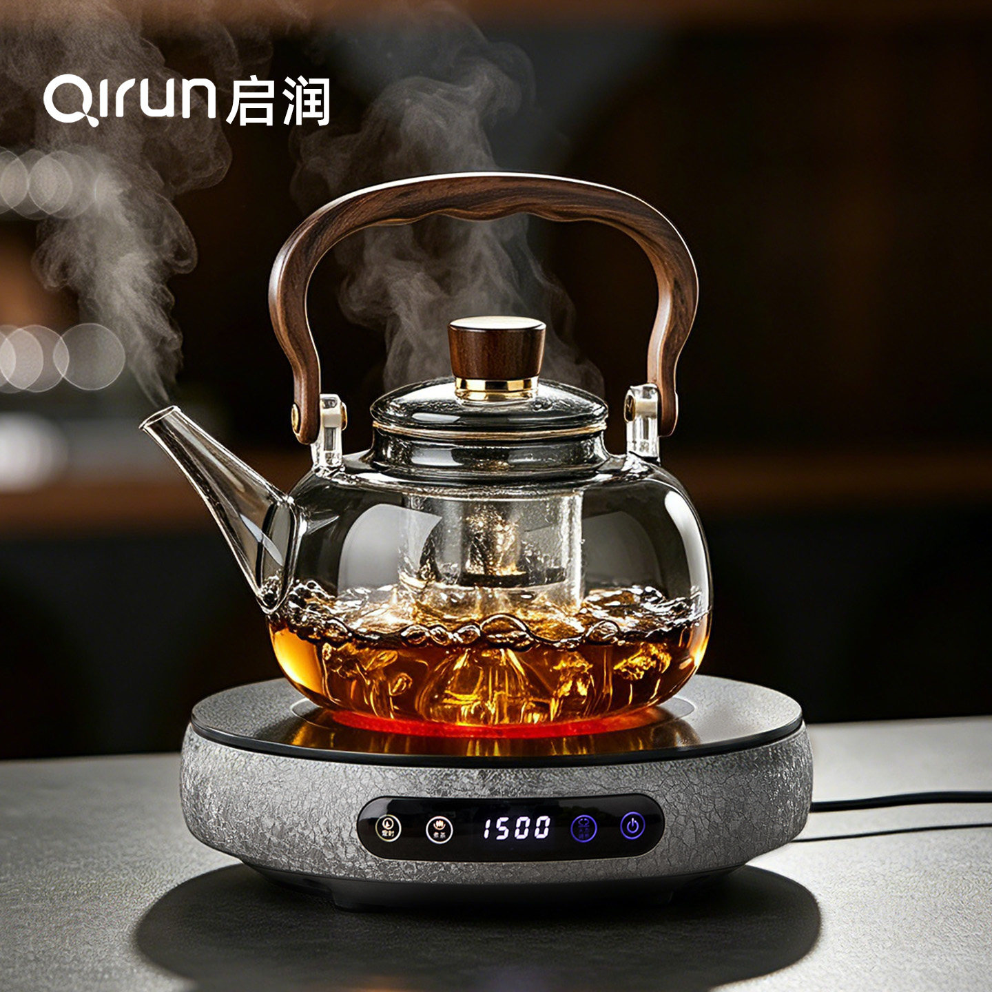 启润玻璃煮茶壶电陶炉耐高温套装