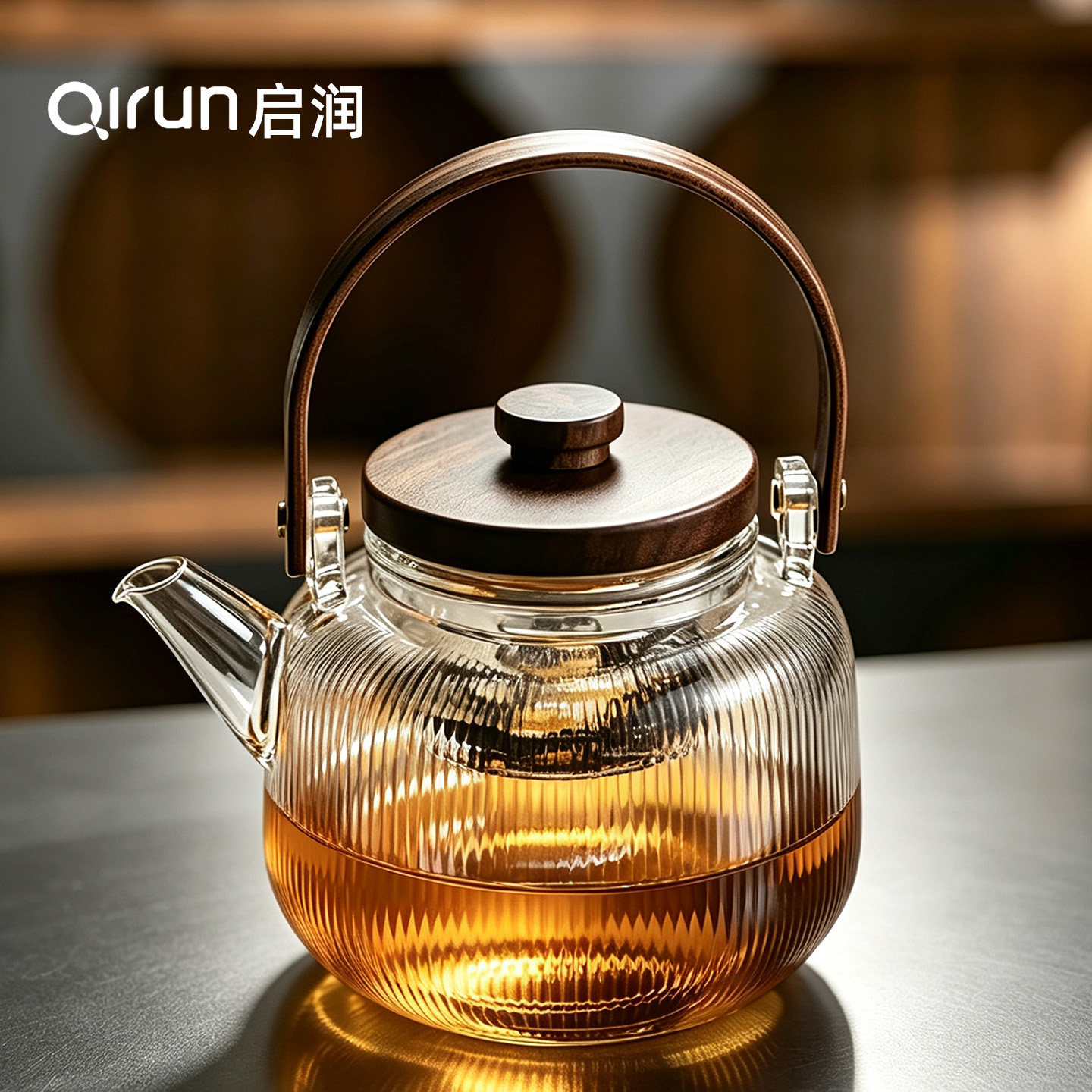 启润茶玻璃提梁壶套装茶壶套装