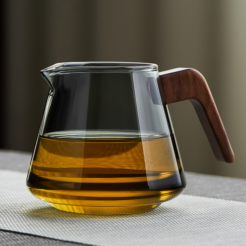 木柄公道杯加厚玻璃耐热泡茶过滤公杯防烫功夫茶具配件茶海分茶器,餐饮具,公道杯,淘宝优惠券,粉丝福利购,淘宝优惠卷