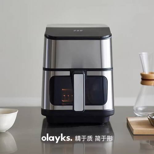 新款 olayks立时空气OLK-OY07家用免翻面电炸锅炸5L大容量电烤箱