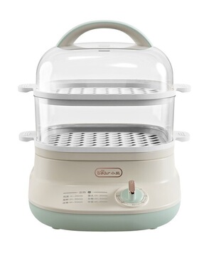 小熊DZG-C60Q8电蒸锅蒸锅家用电蒸笼早餐包子电热煮锅带蒸盘 6L