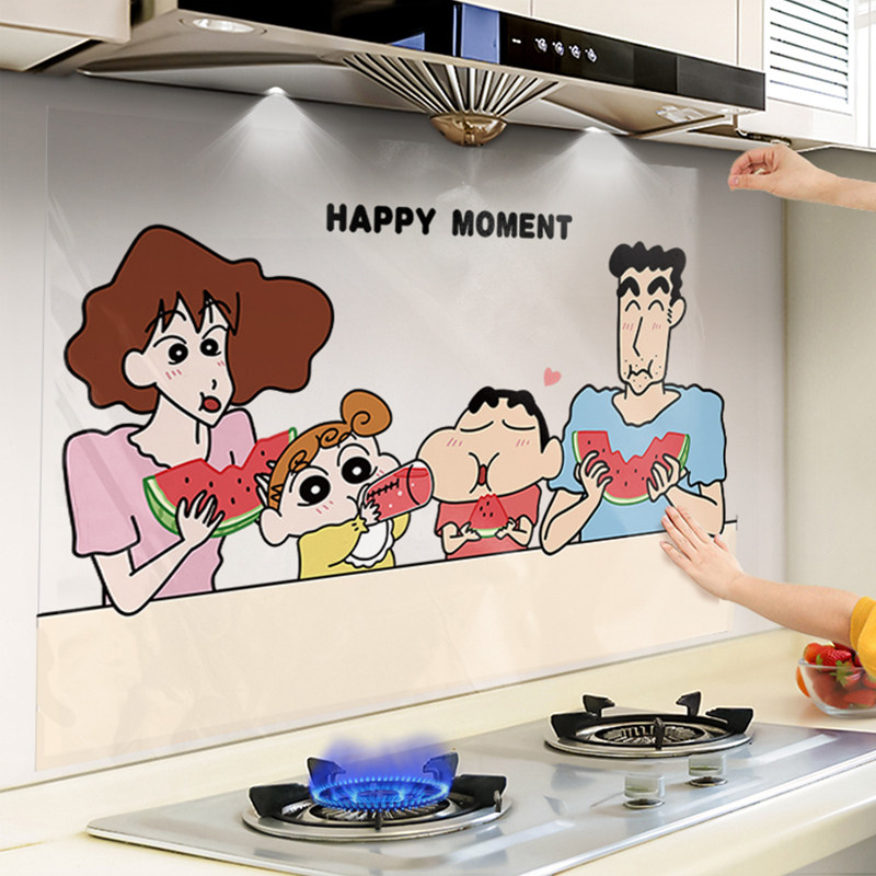 卡通小新厨房防油污贴纸家用耐高温防水贴膜灶台整体橱柜瓷砖墙面,家居饰品,软装墙贴,淘宝优惠券,粉丝福利购,淘宝优惠卷