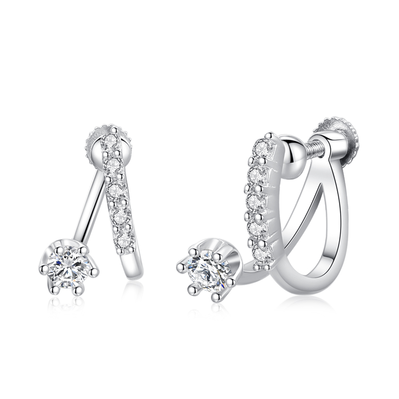 925银螺旋式高级感百搭耳夹