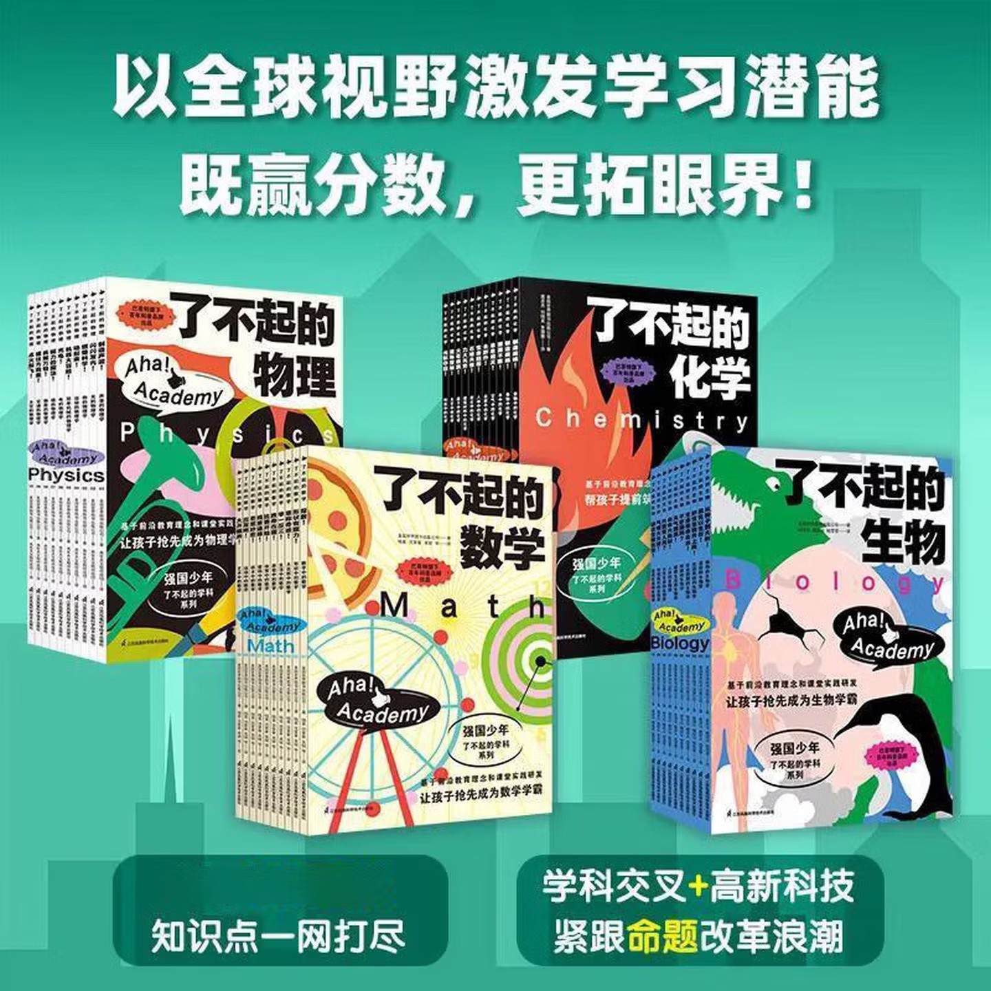了不起的系列全4册 了不起的物理+数学+生物+化学 国际化视角解读新课标小学生小升初物理数学生物化学启蒙场景化教学