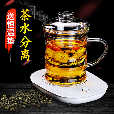 花茶杯玻璃杯耐热过滤保温养生