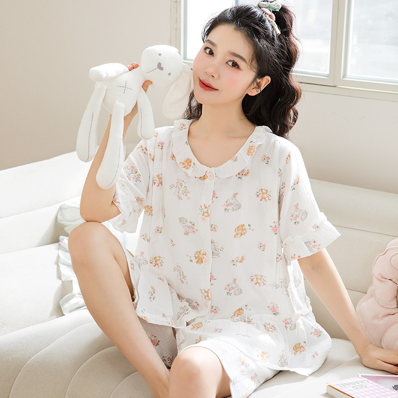 家时光月子服夏季薄款产后纯棉纱布短袖孕妇哺乳睡衣家居服待产裙,孕妇装/孕产妇用品/营养,家居服套装,淘宝优惠券,粉丝福利购,淘宝优惠卷