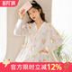 家时光月子服夏季 产后纯棉纱布吸汗孕妇哺乳衣睡衣产妇家居服 薄款