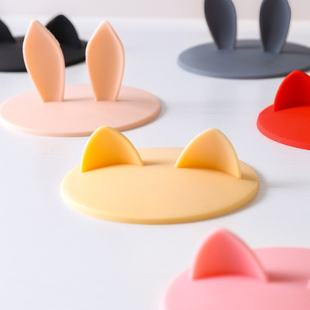 创意硅胶杯盖心型夹勺密封盖食品级多功能圆形杯盖通用配件单卖