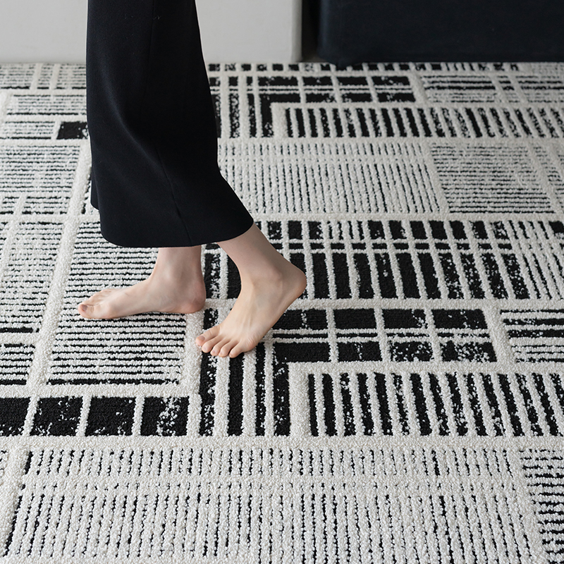 地毯卧室客厅2024新款床边毯高级感免洗可擦毛毯地垫房间茶几加厚