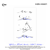 想自由 浪漫海洋彩色彩绘遮盖遮瑕贴高级感防水纹身贴纸意识流ins