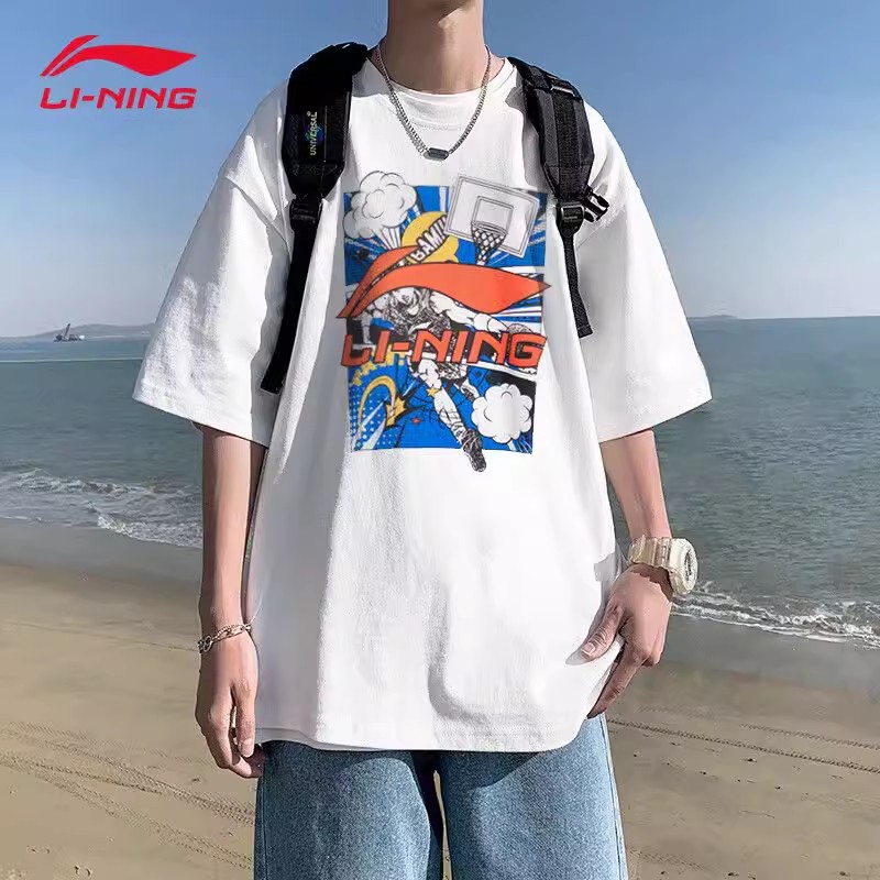 李宁短袖T恤男款夏季文化衫