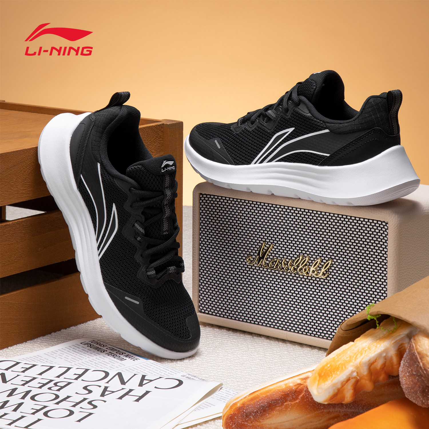 李宁跑步鞋女鞋2026秋季新款软底轻便舒适回弹网面时尚经典运动鞋,运动鞋new,运动休闲鞋,淘宝优惠券,粉丝福利购,淘宝优惠卷
