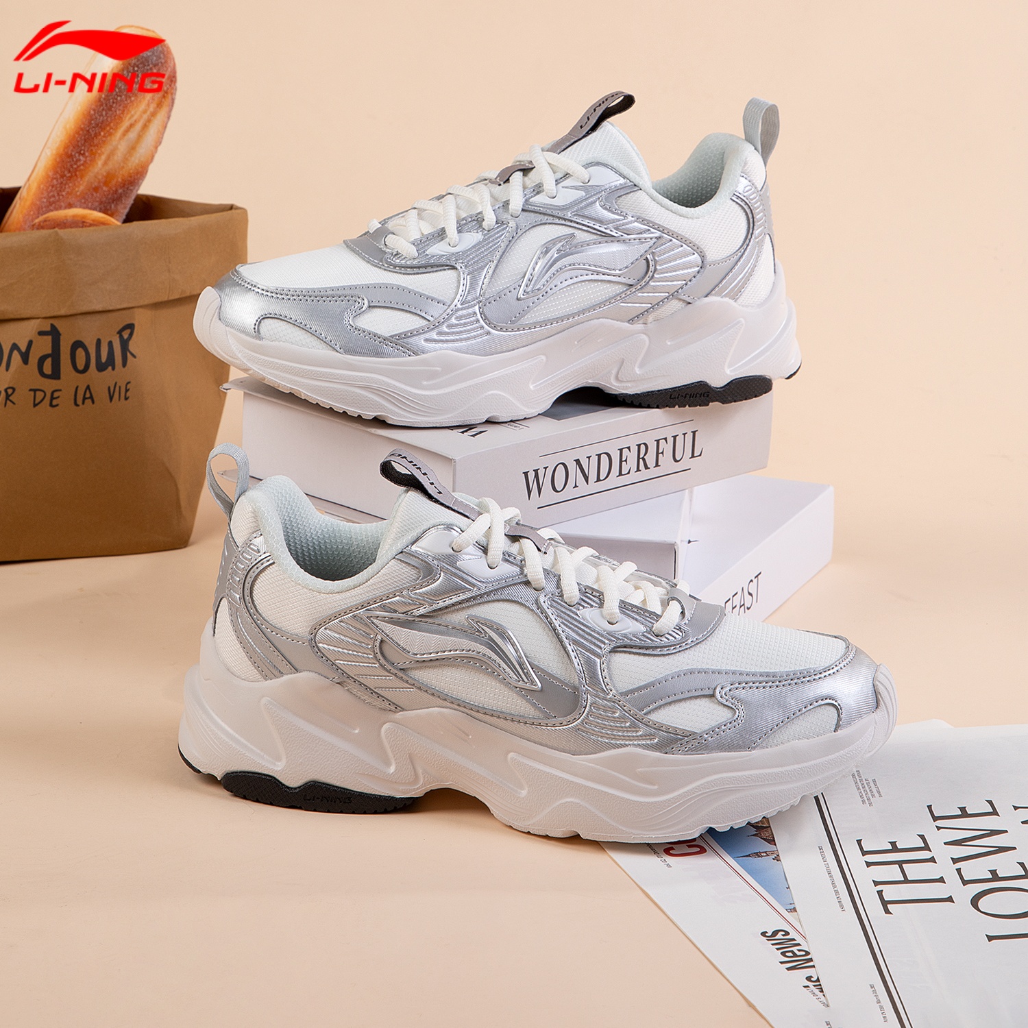 李宁潮流休闲鞋女鞋2025秋季新款