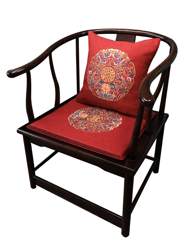 新中式红木椅垫茶桌茶椅座椅垫子圈椅太师椅凳实木椅子坐垫中国风