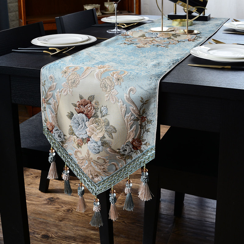 欧式桌旗桌布垫中间餐桌旗布轻奢餐边柜鞋柜布盖巾茶几装饰布长条,居家布艺,桌旗,淘宝优惠券,粉丝福利购,淘宝优惠卷