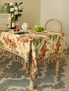欧式矩形餐桌桌布无障碍豪华高端家庭客厅咖啡桌布桌布2025新桌布