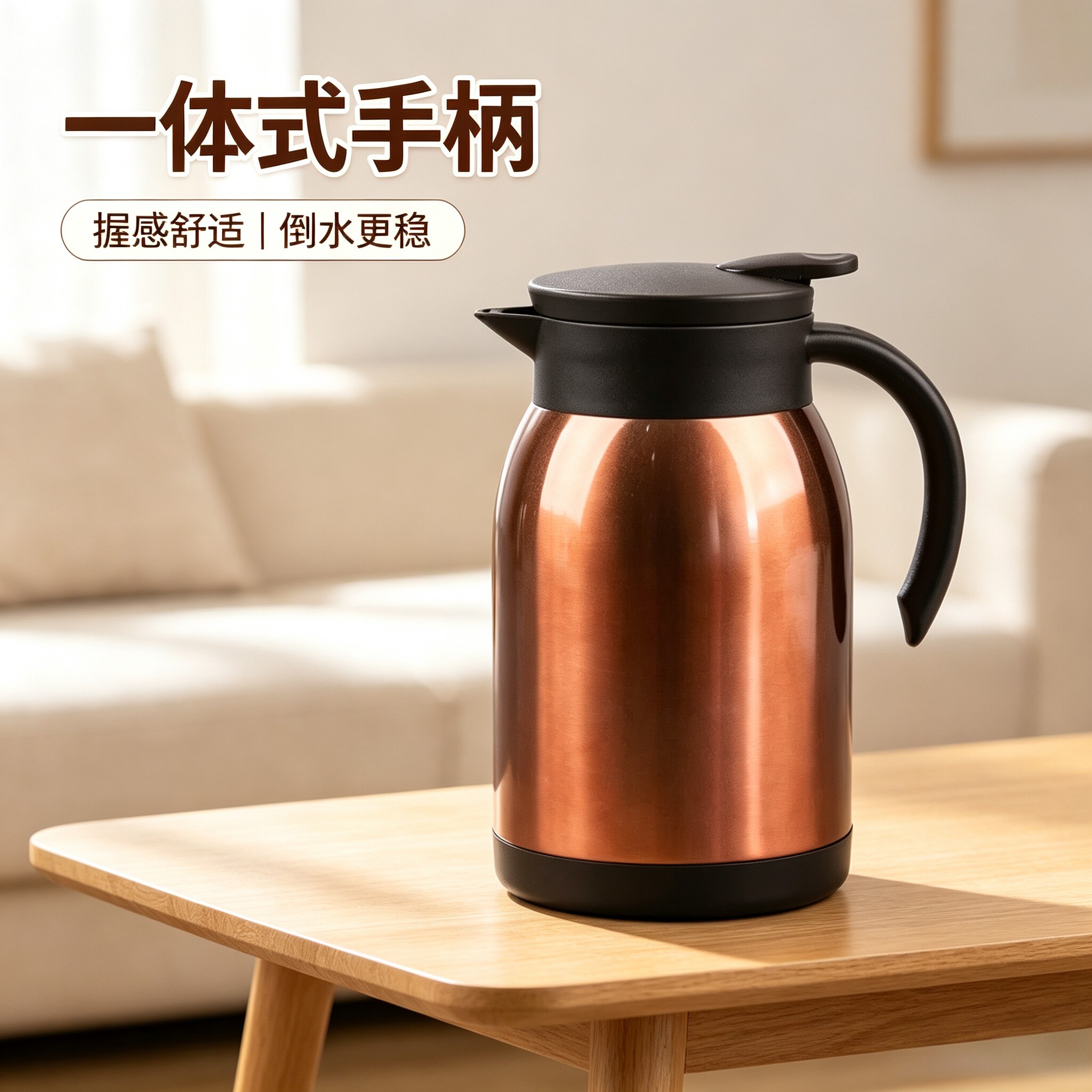 304不锈钢真空大容量便携保温杯