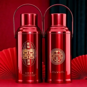 结婚暖壶红色一对陪嫁嫁妆
