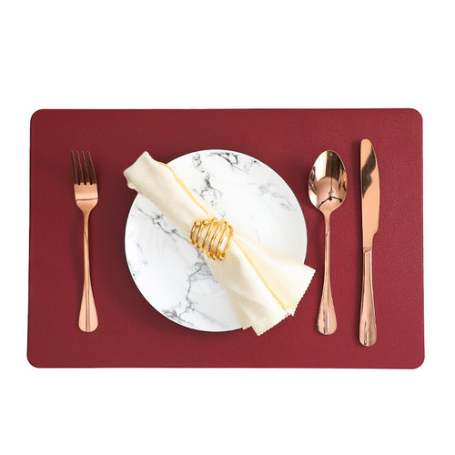 皮革餐垫防水隔热垫简约