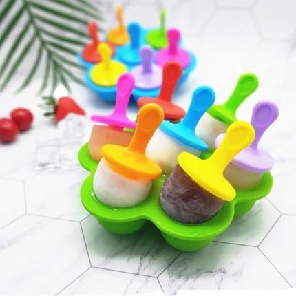 雪糕模具家用做冰棒冰棍冰糕的硅胶磨具自制儿童迷你食品级小冰块