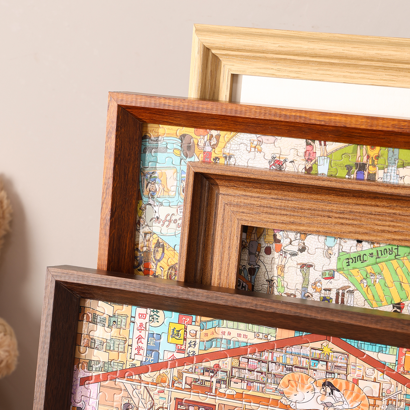 简单派装饰实木拼图框