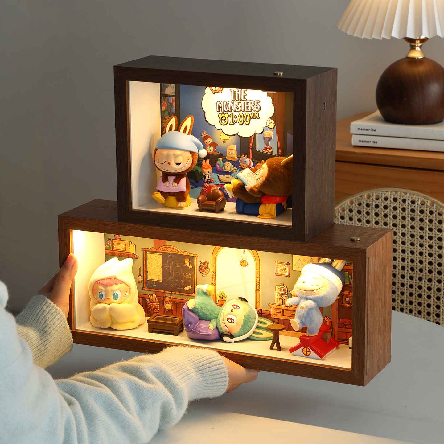 拉布布凌晨一点展示盒适用相框带灯场景系列盲盒收纳展示架手办柜,家居饰品,相框/画框,淘宝优惠券,粉丝福利购,淘宝优惠卷