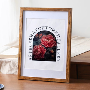 简约实木装 裱画框大相框挂墙木质5075CM框架外框4K8开60定制尺寸