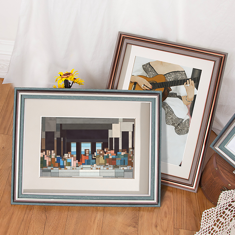 复古画框大挂墙装裱定制