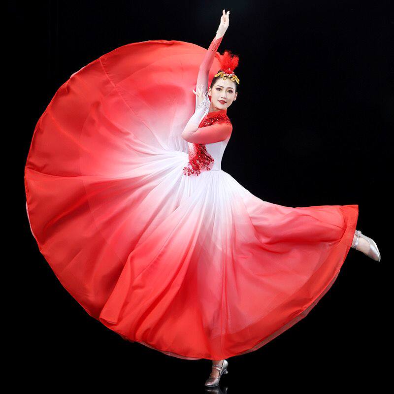 贵州出租国风舞蹈服装女士服装租赁开场舞万疆现代歌舞演出服