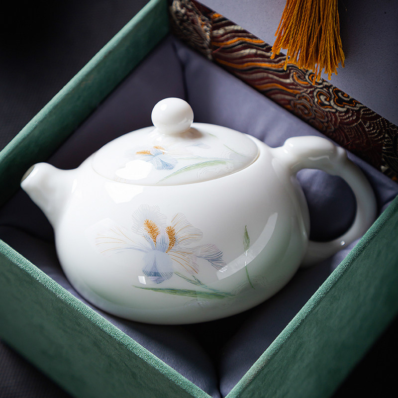羊脂玉瓷西施壶功夫茶具茶壶茶杯德化白瓷陶瓷泡茶器一壶两杯家用