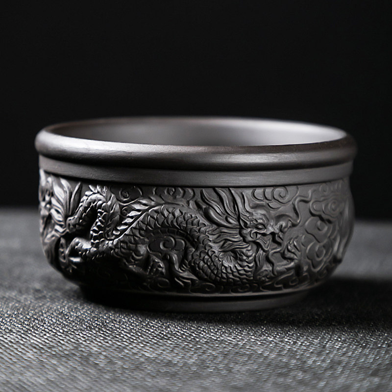 高档祥龙紫砂主人杯功夫茶杯品茗杯茶碗个人专用杯子茶盏茶缸定制,餐饮具,茶杯,淘宝优惠券,粉丝福利购,淘宝优惠卷