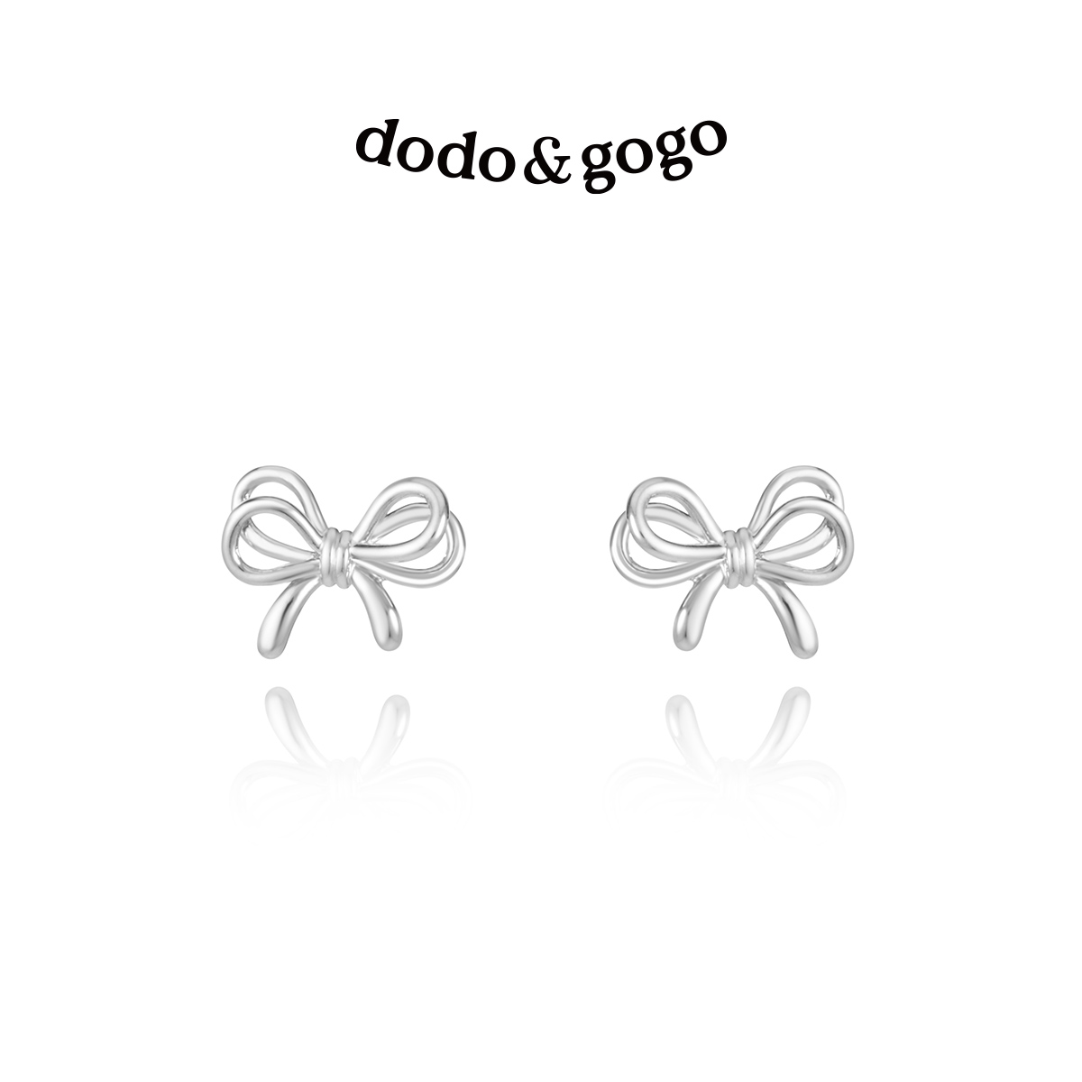DODOGOGO蝴蝶结耳钉女2025新款