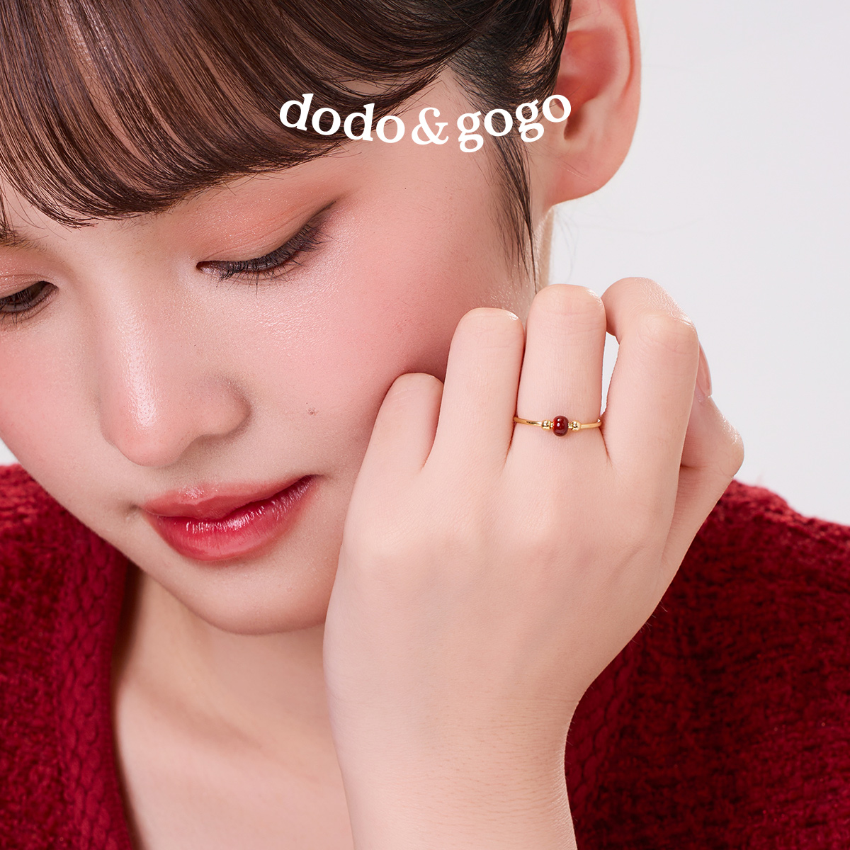 DODOGOGO红色转运珠戒指