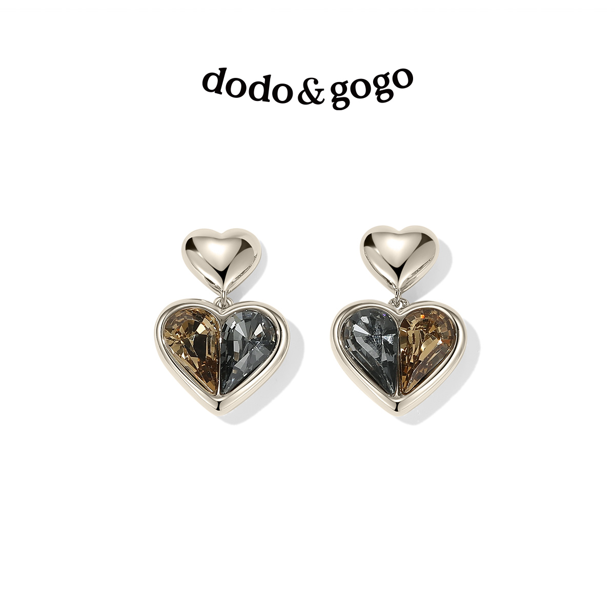 DODOGOGO轻奢爱心耳环女气质高级
