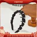 DODOGOGO高级感锆石珍珠缠绕带齿发箍时尚 精致百搭发卡气质发饰