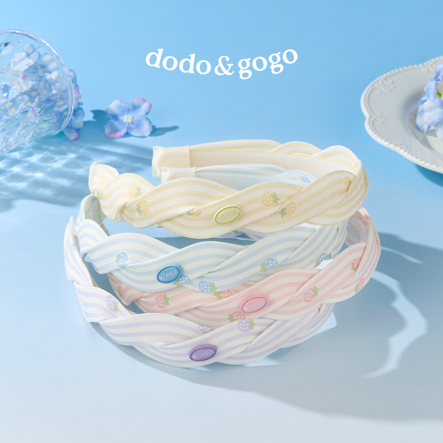 DODOGOGO条纹麻花发箍女2026新款春夏小清新头箍春夏甜美百搭发饰