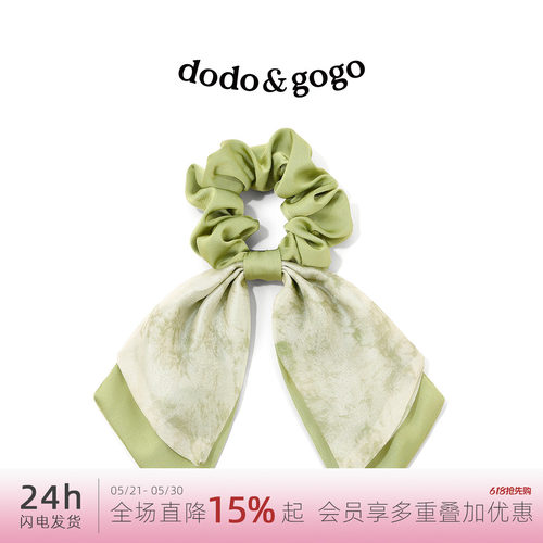 dodogogo双色油画蝴蝶结发圈