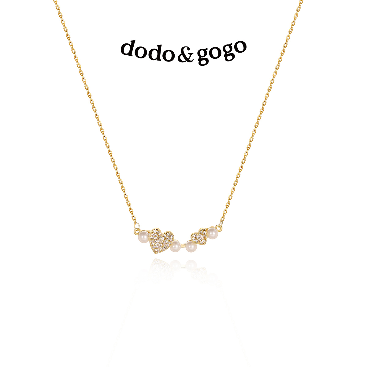 DODOGOGO蝴蝶珍珠项链锁骨链颈链
