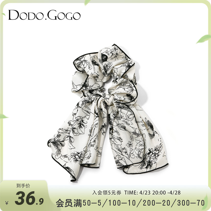 dodogogo印花蝴蝶结发绳