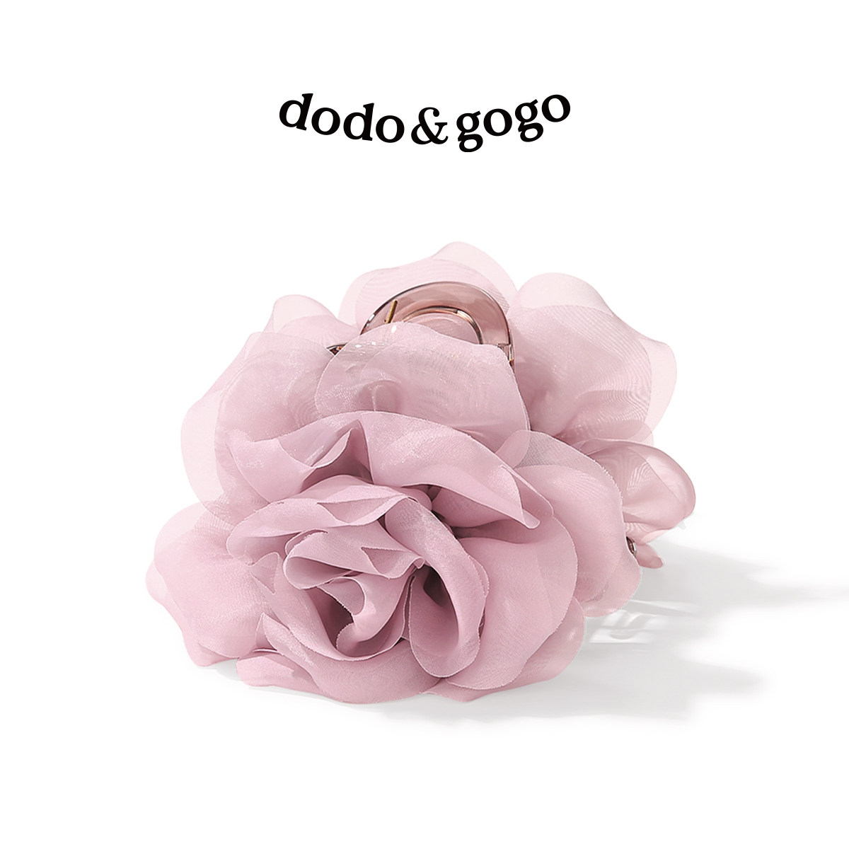 DODOGOGO网纱花朵抓夹春夏百搭图片