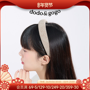 DODOGOGO高颅顶发箍红色新年秋冬头箍发捆高级感洗脸发卡压发头饰