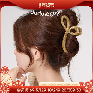 DODOGOGO超大号蝴蝶结抓夹高马尾高级感发抓发量大饱满后脑勺发饰
